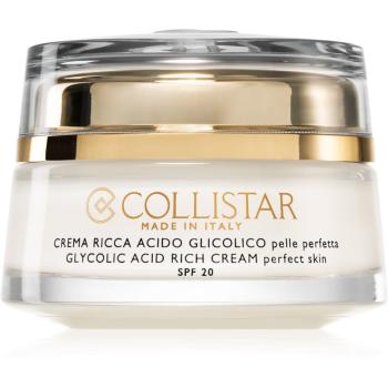 Collistar Pure Actives Glycolic Acid Rich Cream tápláló krém a bőr tömorségének javítására élénkítő hatással 50 ml