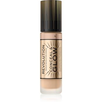Makeup Revolution Conceal & Glow élénkítő make-up a természetes hatásért árnyalat F6 23 ml